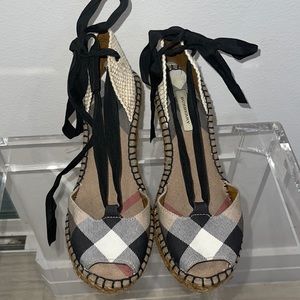 Burberry Black and White Espadrilles